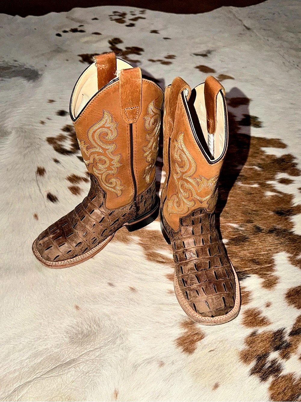 Old West BSC130 Western Embroidered Boots Brown US 11.5 D